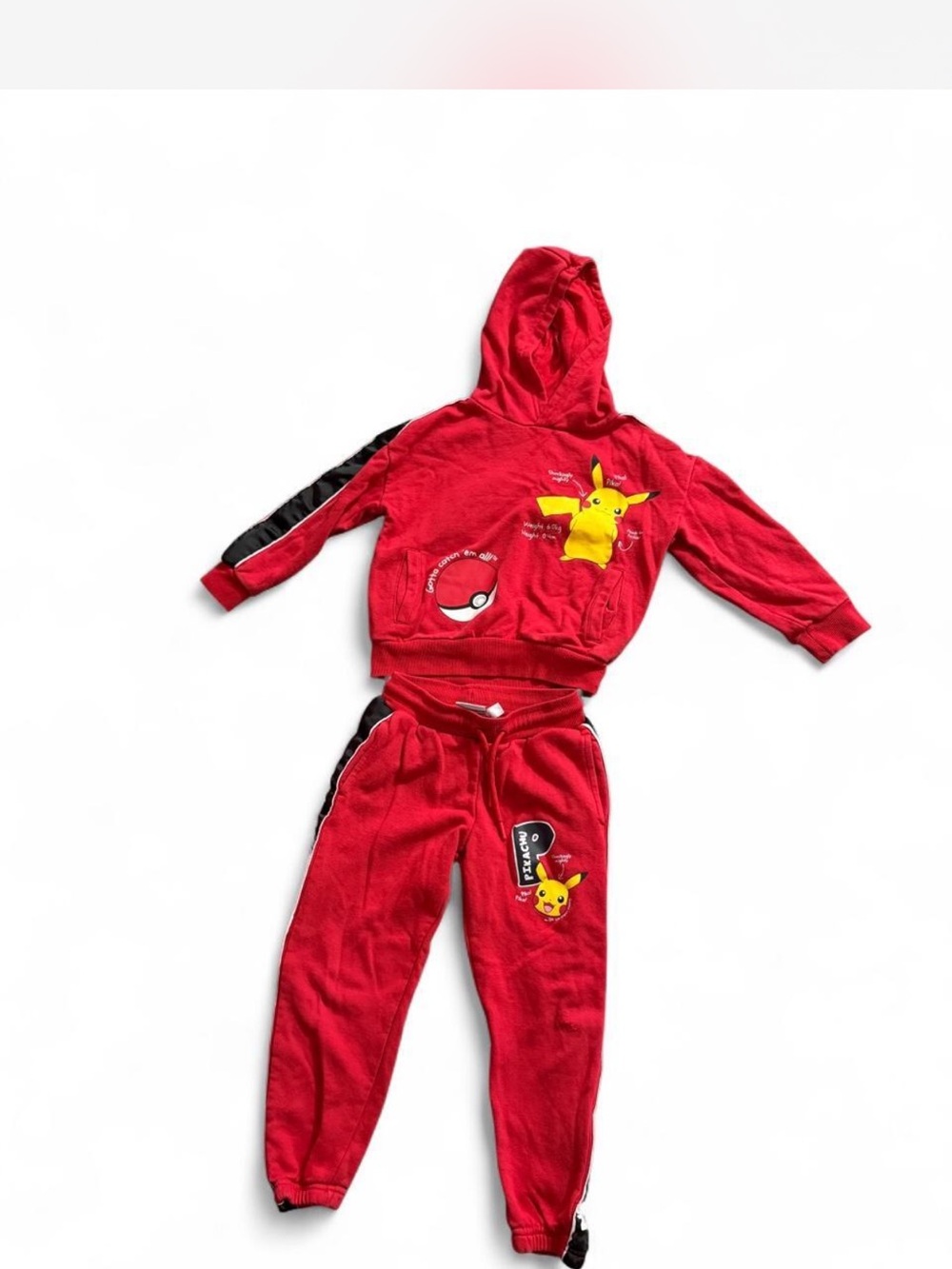 Pokemon Red Pikachu Kids Matching Hoodie & Joggers Set